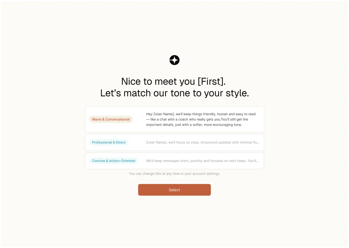 Onboarding step 3